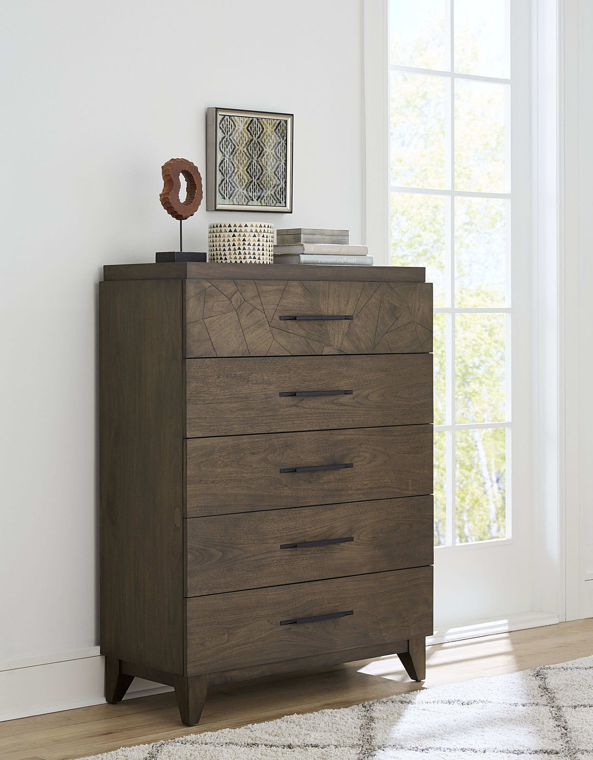 Broderick - Five-Drawer Chest - Wild Oats Brown (2024)