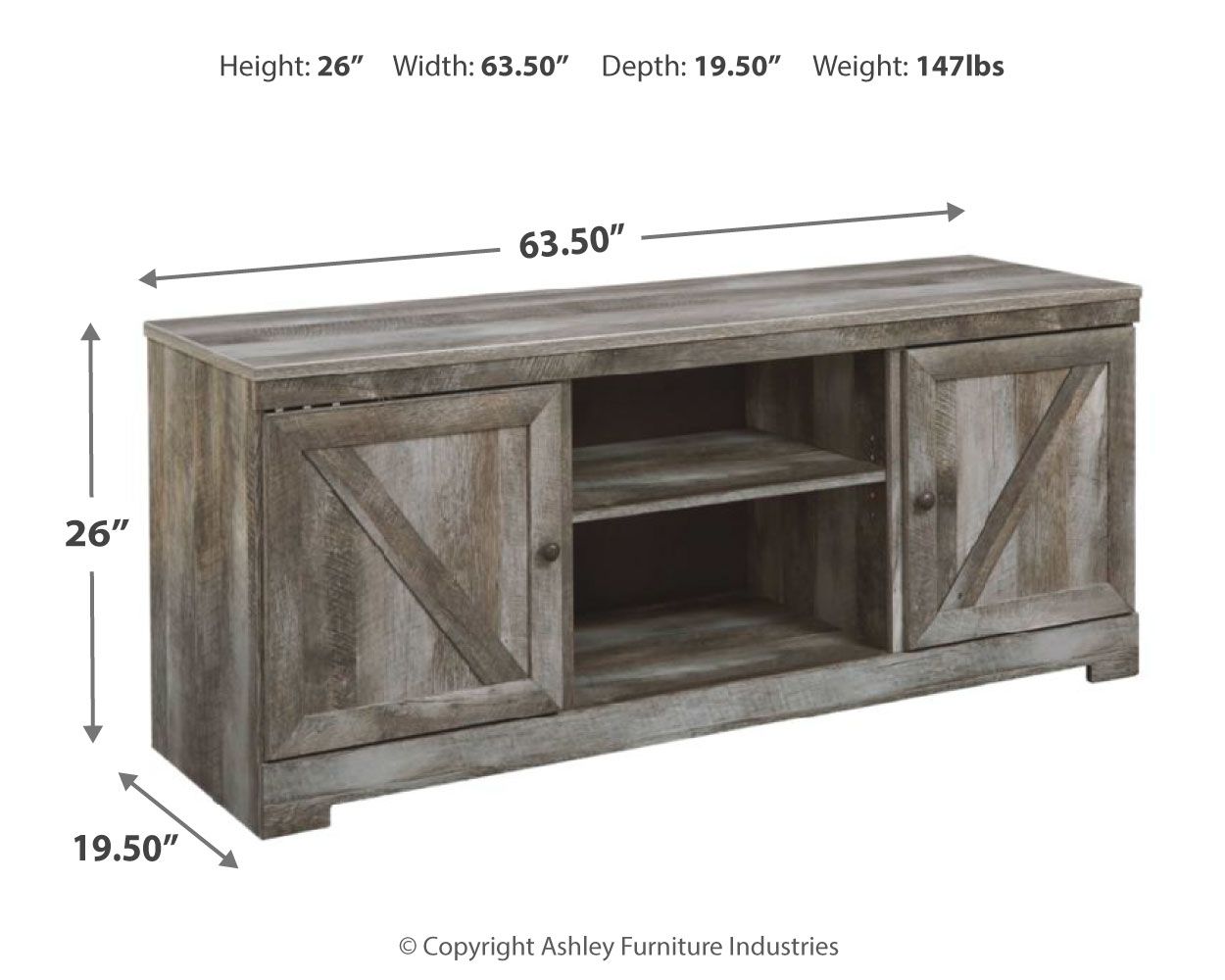 Wynnlow - TV Stand With Fireplace Option - Urban Living Furniture (Los Angeles, CA)