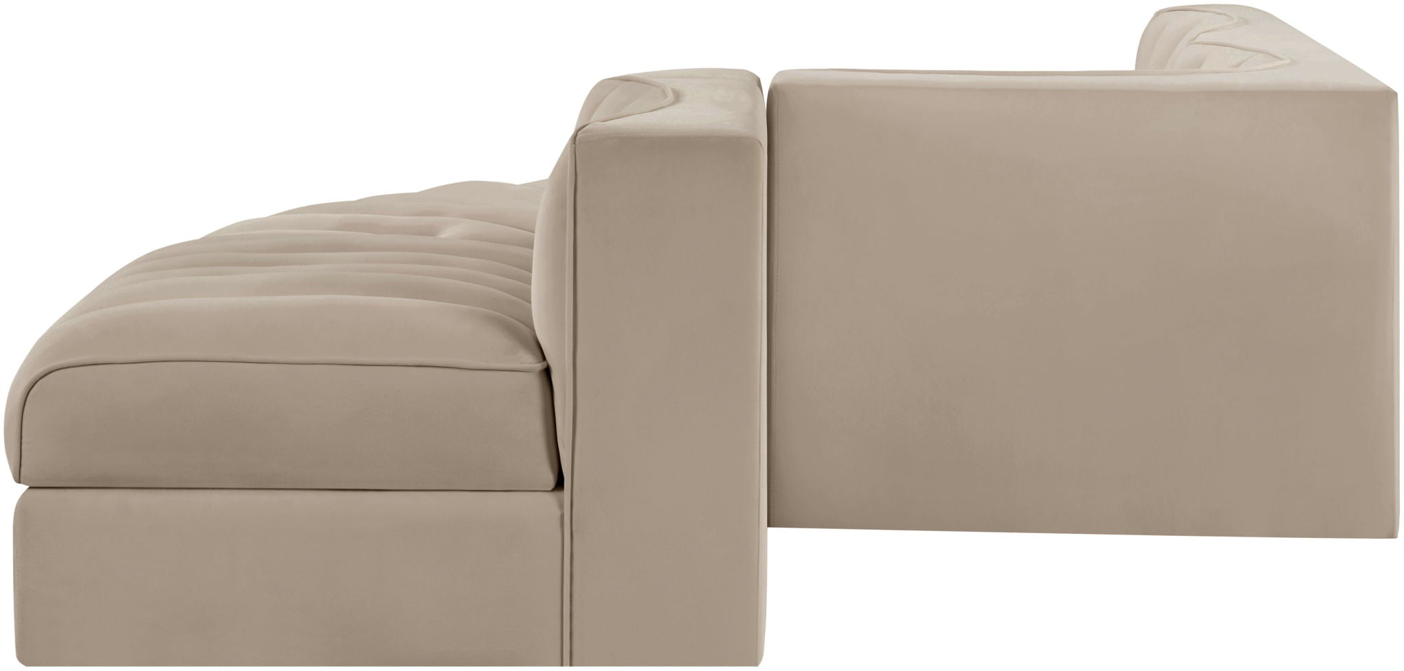 Rummi - Rounded Velvet Performance Fabric Upholstered 5 Piece Modular Sectional - Urban Living Furniture (Los Angeles, CA)