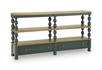 Finnworth - Console Sofa Table - Blue / Brown