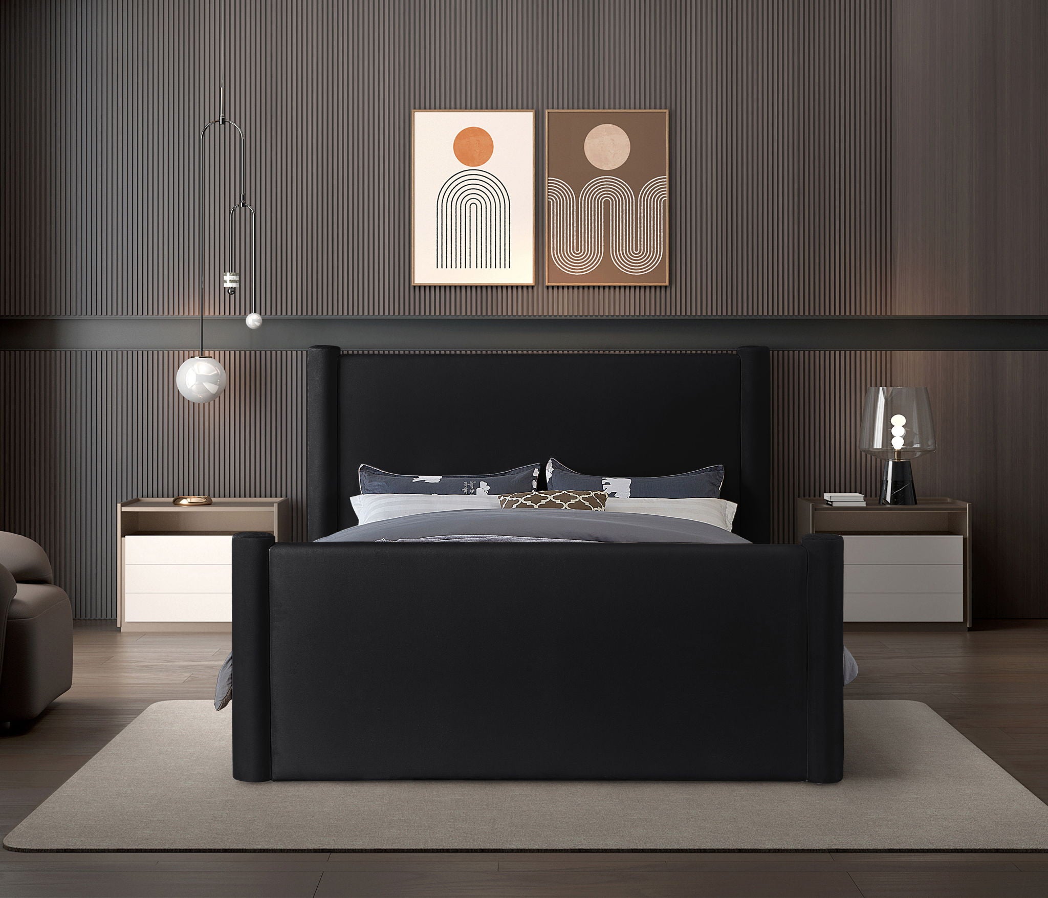 Elias - Velvet Bed - Urban Living Furniture (Los Angeles, CA)