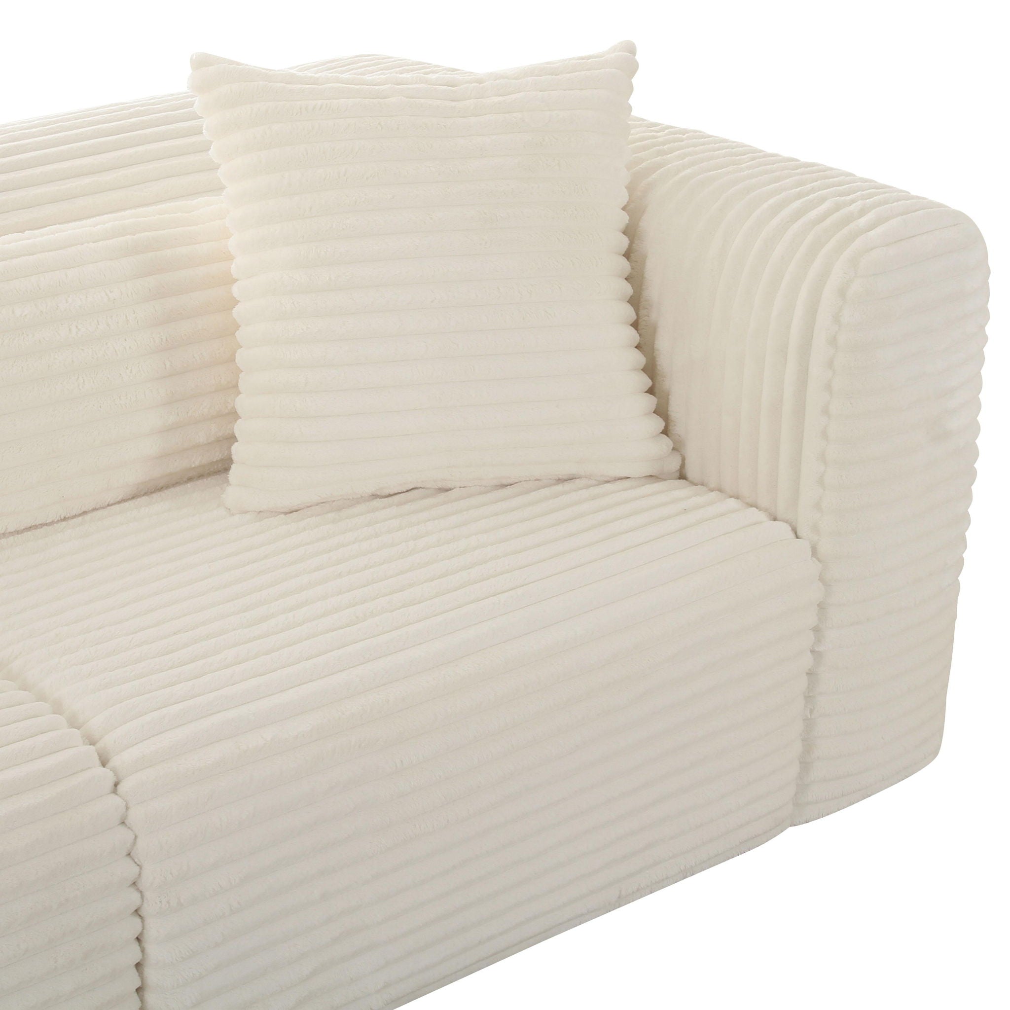 Tarra - Fluffy Oversized Corduroy Modular Sofa - Urban Living Furniture (Los Angeles, CA)
