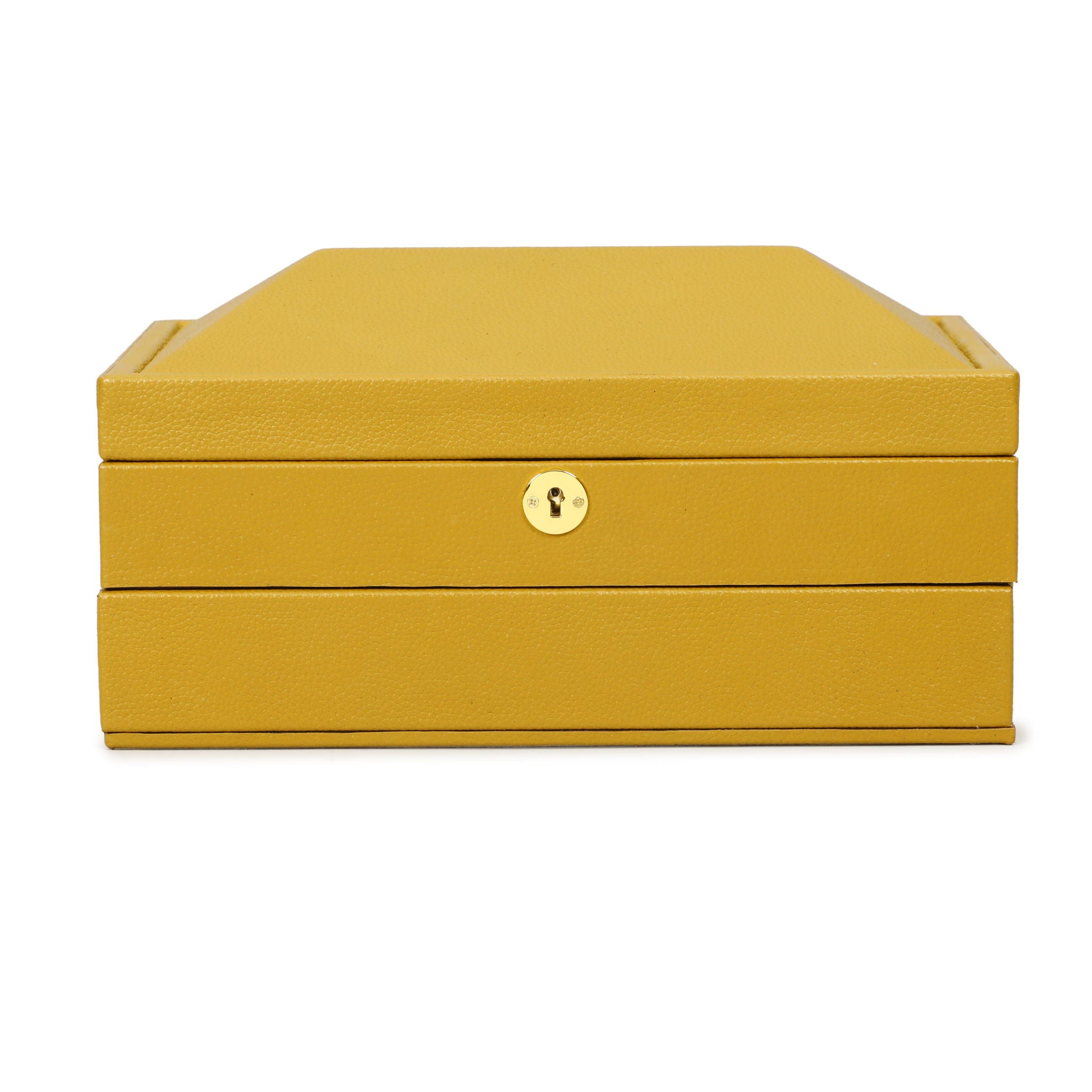 Knox - Vegan Leather Contract-Grade Jewelry Box - Mustard Yellow - Urban Living Furniture (Los Angeles, CA)