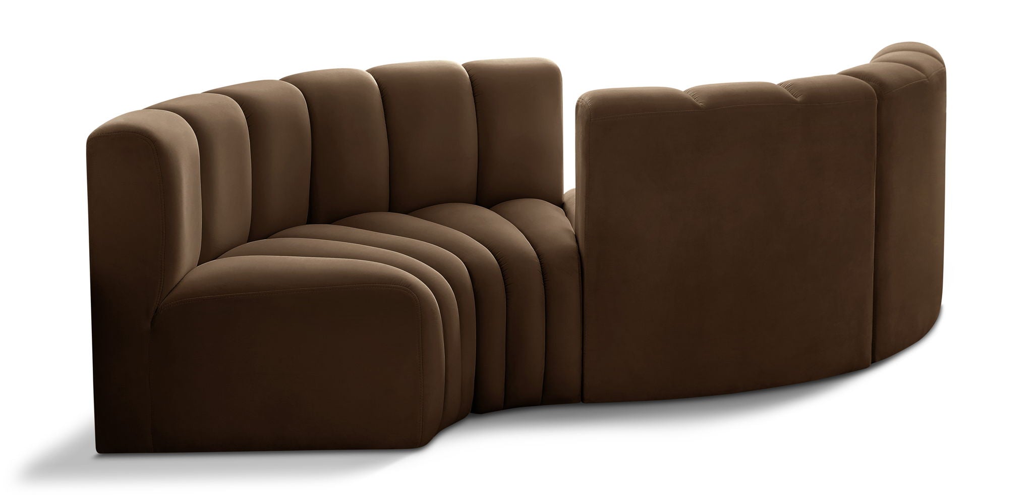 Arc - Velvet 4 Piece Curved Modular Sofa - Urban Living Furniture (Los Angeles, CA)