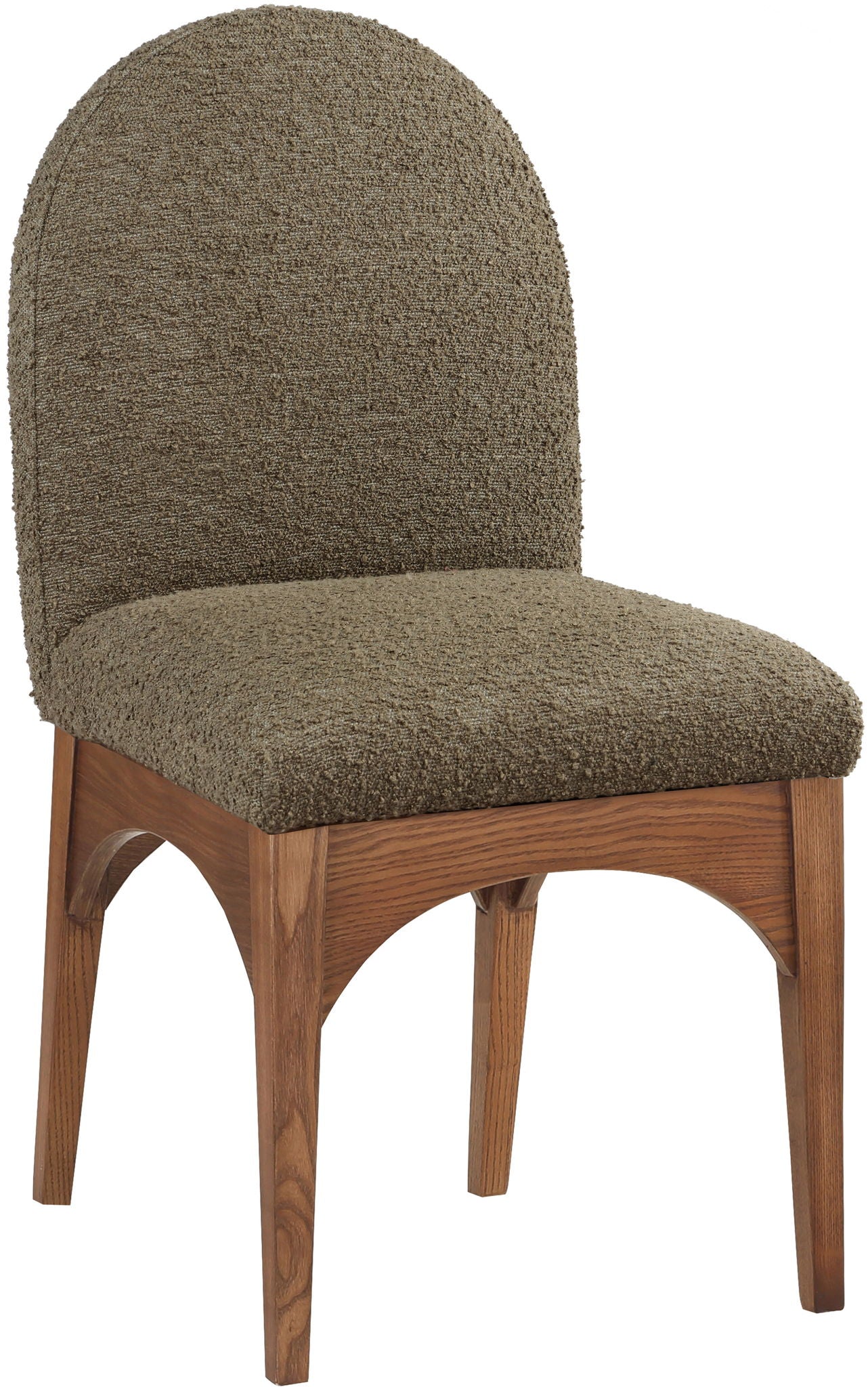 Waldorf - Boucle Dining Side Chair With Brown Legs - Urban Living Furniture (Los Angeles, CA)