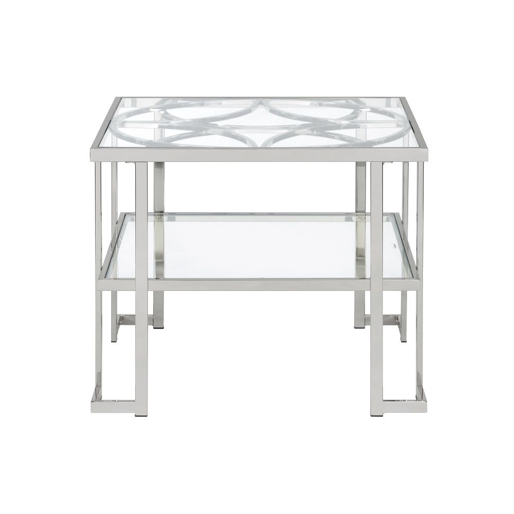 Kalan - End Table - Glass & Silver - Urban Living Furniture (Los Angeles, CA)