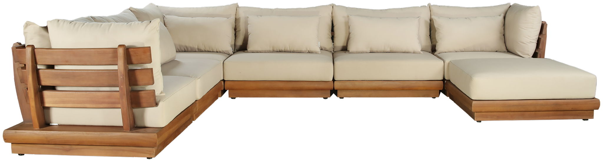 Mirella - 7 Piece Water Resistant Fabric Upholstered Outdoor Patio Modular Sectional - Urban Living Furniture (Los Angeles, CA)