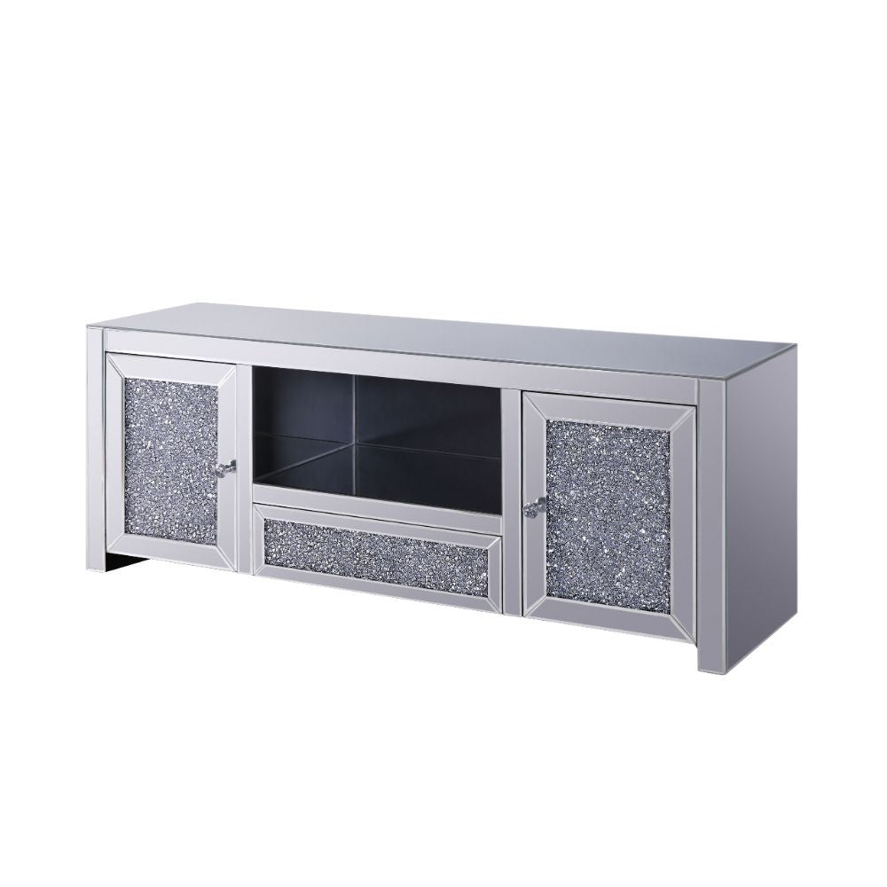 Noralie - TV Stand - Mirrored & Faux Diamonds - 22" - Urban Living Furniture (Los Angeles, CA)