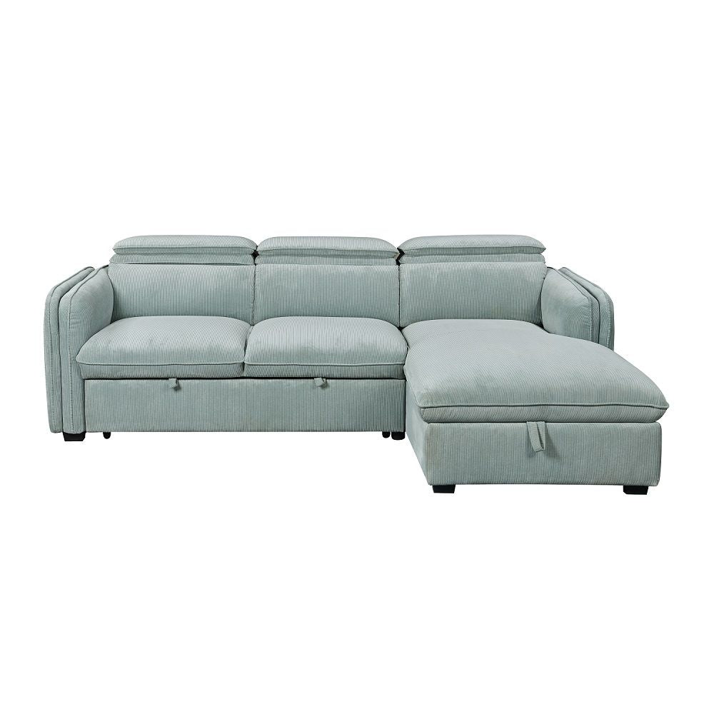 Zavala - Sectional Sofa With Sleeper & Storage - Light Green - Urban Living Furniture (Los Angeles, CA)