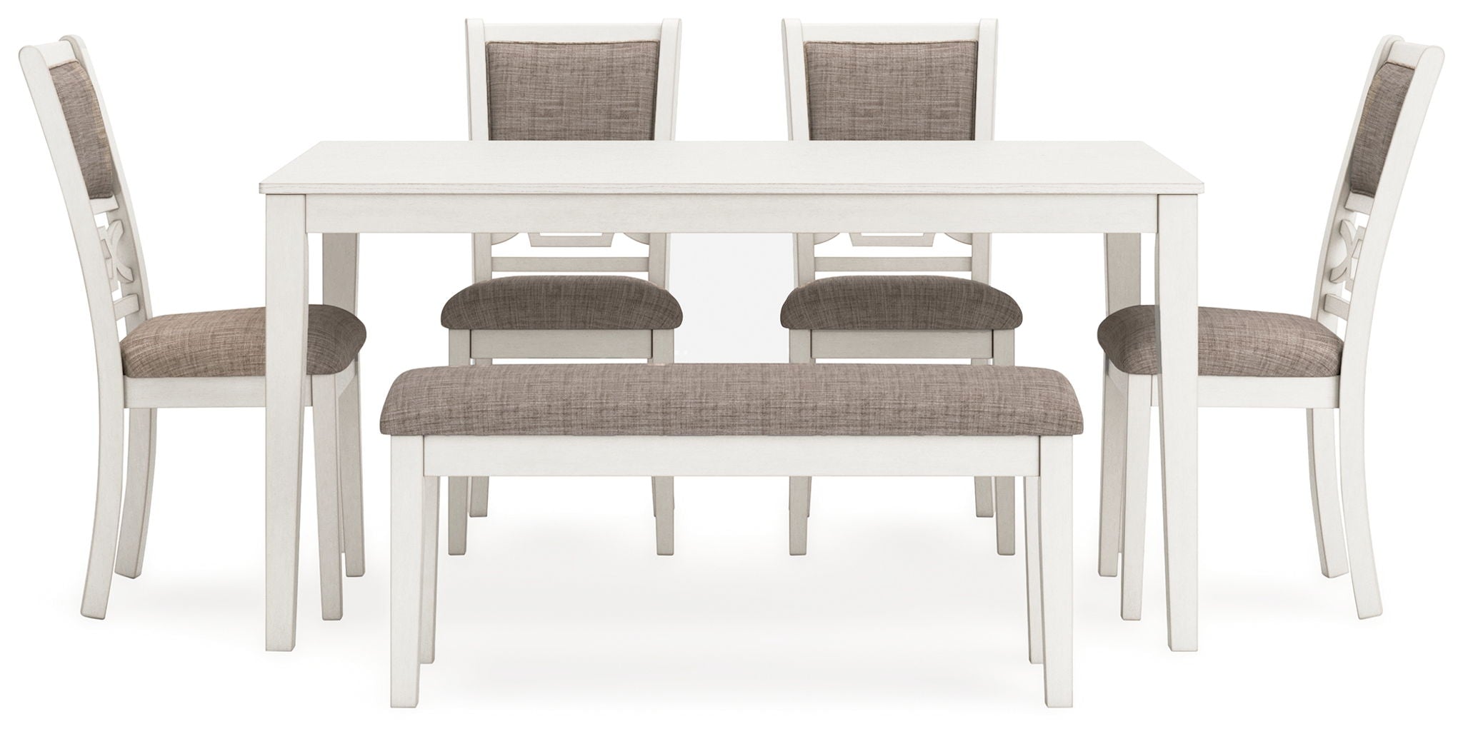 Erinberg - Antique White - Dining Room Table Set (Set of 6) - Urban Living Furniture (Los Angeles, CA)