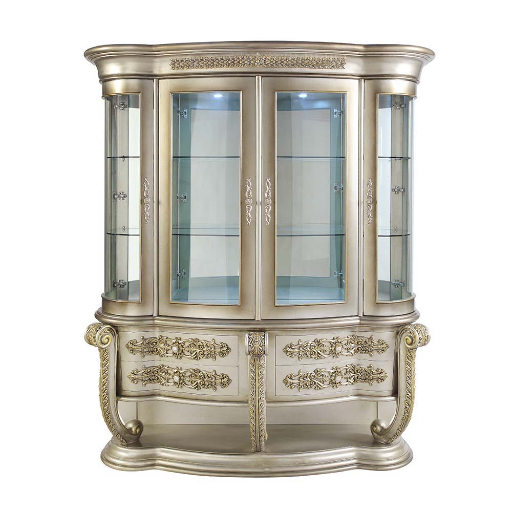 Danae - Curio - Champagne & Gold Finish - Urban Living Furniture (Los Angeles, CA)