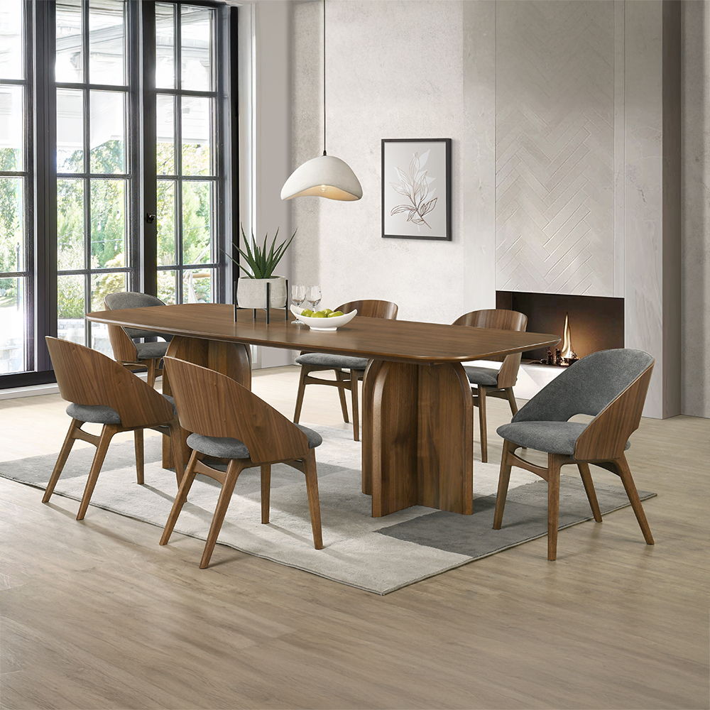 Delmon - Side Chair (Set of 2) - Dark Walnut / Gray - Urban Living Furniture (Los Angeles, CA)