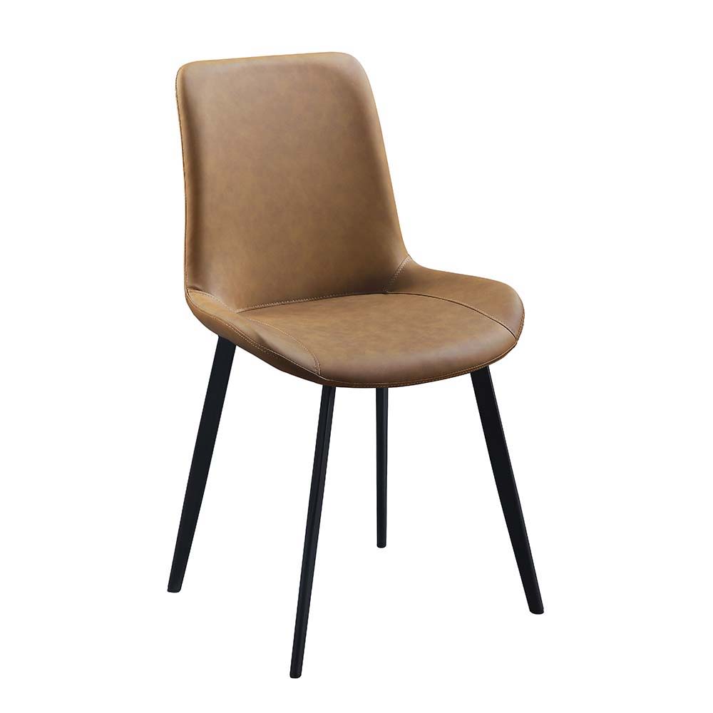 Abiram - Side Chair (Set of 2) - Brown PU - Urban Living Furniture (Los Angeles, CA)