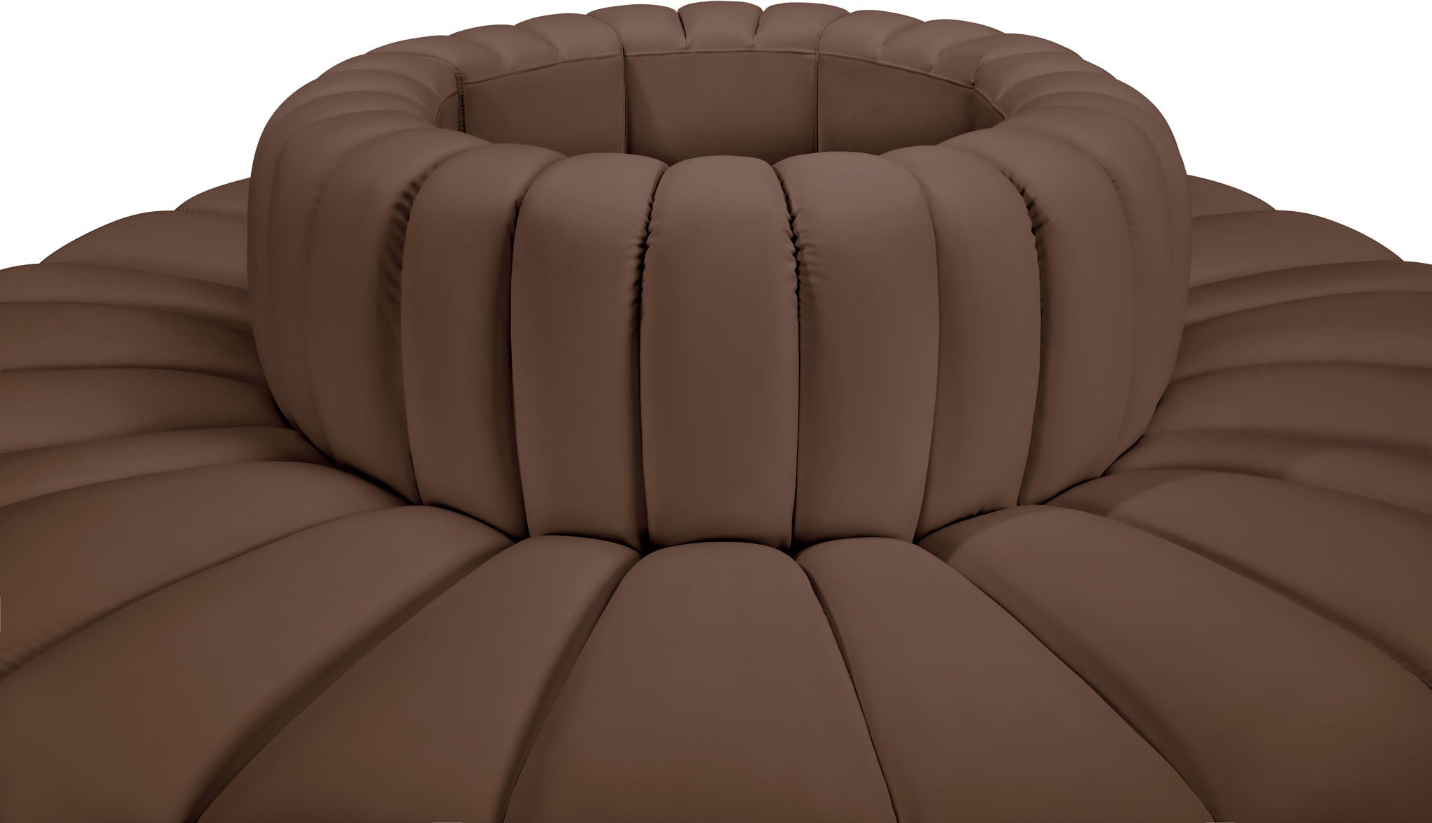 Arc - Faux Leather 8 Piece Round Modular Sofa