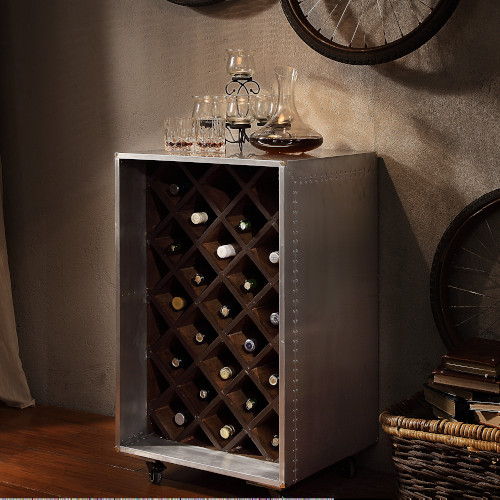 Brancaster - Wine Cabinet - Aluminum - Urban Living Furniture (Los Angeles, CA)