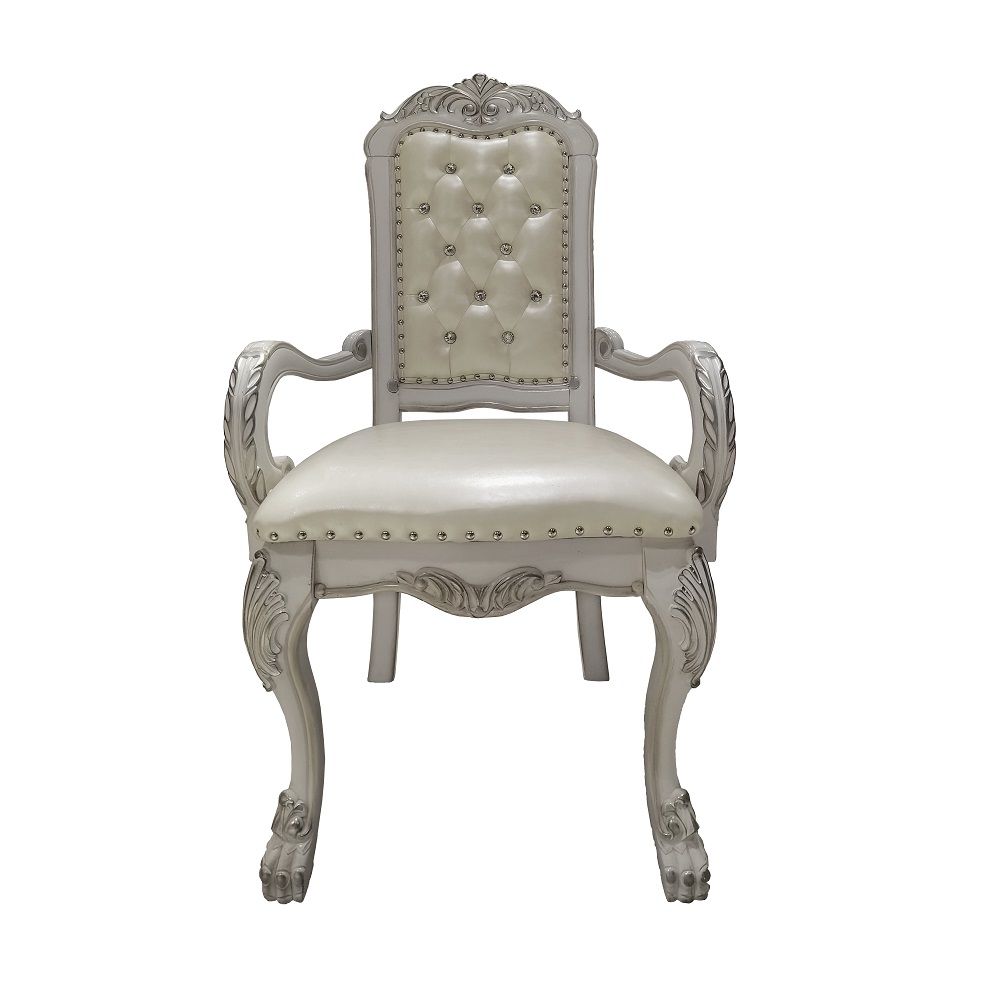 Dresden - Synthetic Leather Arm Chair (Set of 2) - Bone White - Urban Living Furniture (Los Angeles, CA)