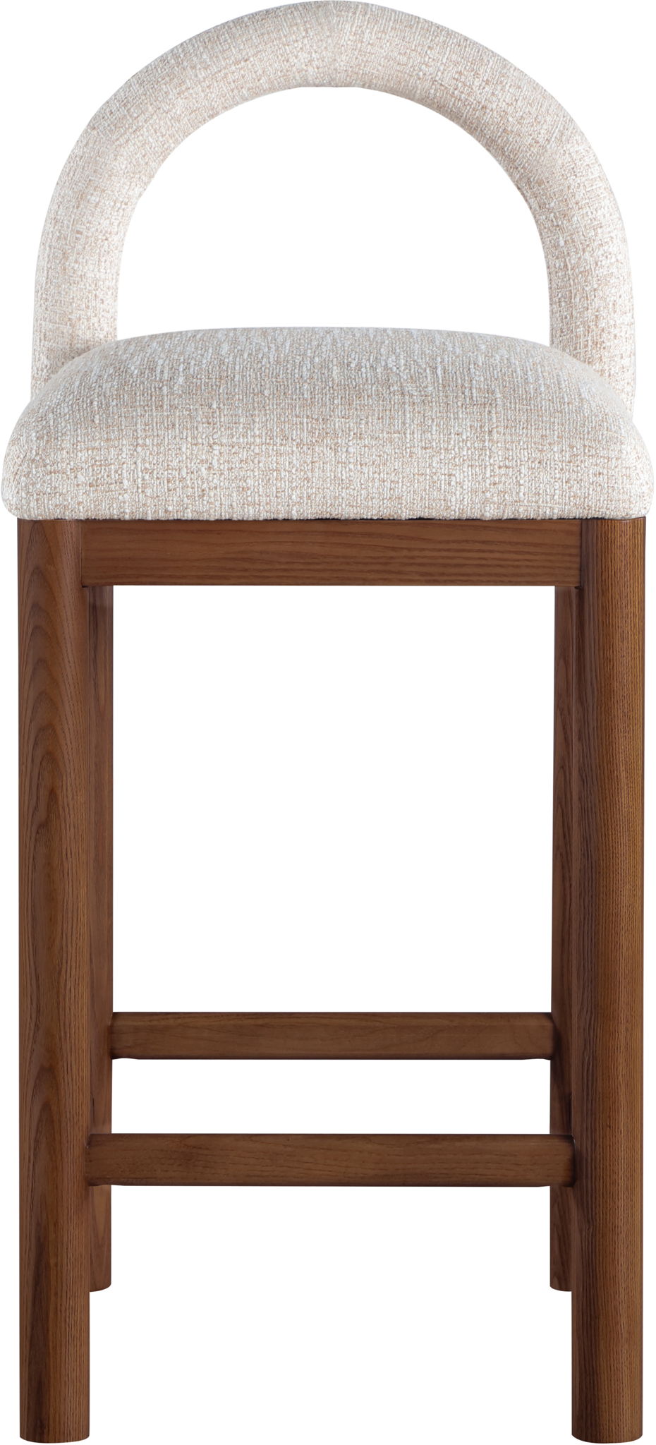Conrad - Linen Counter Stool With Brown Legs - Urban Living Furniture (Los Angeles, CA)