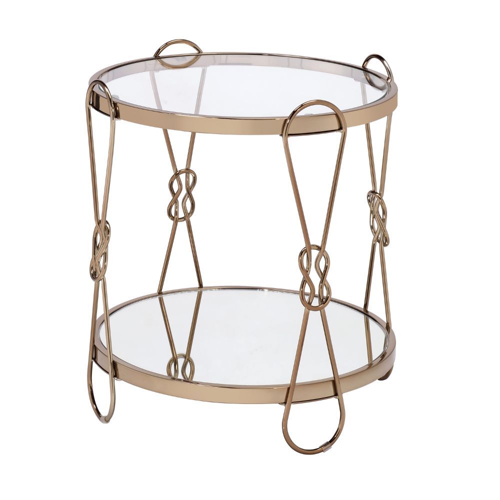 Zekera - End Table - Champagne & Mirrored - Urban Living Furniture (Los Angeles, CA)