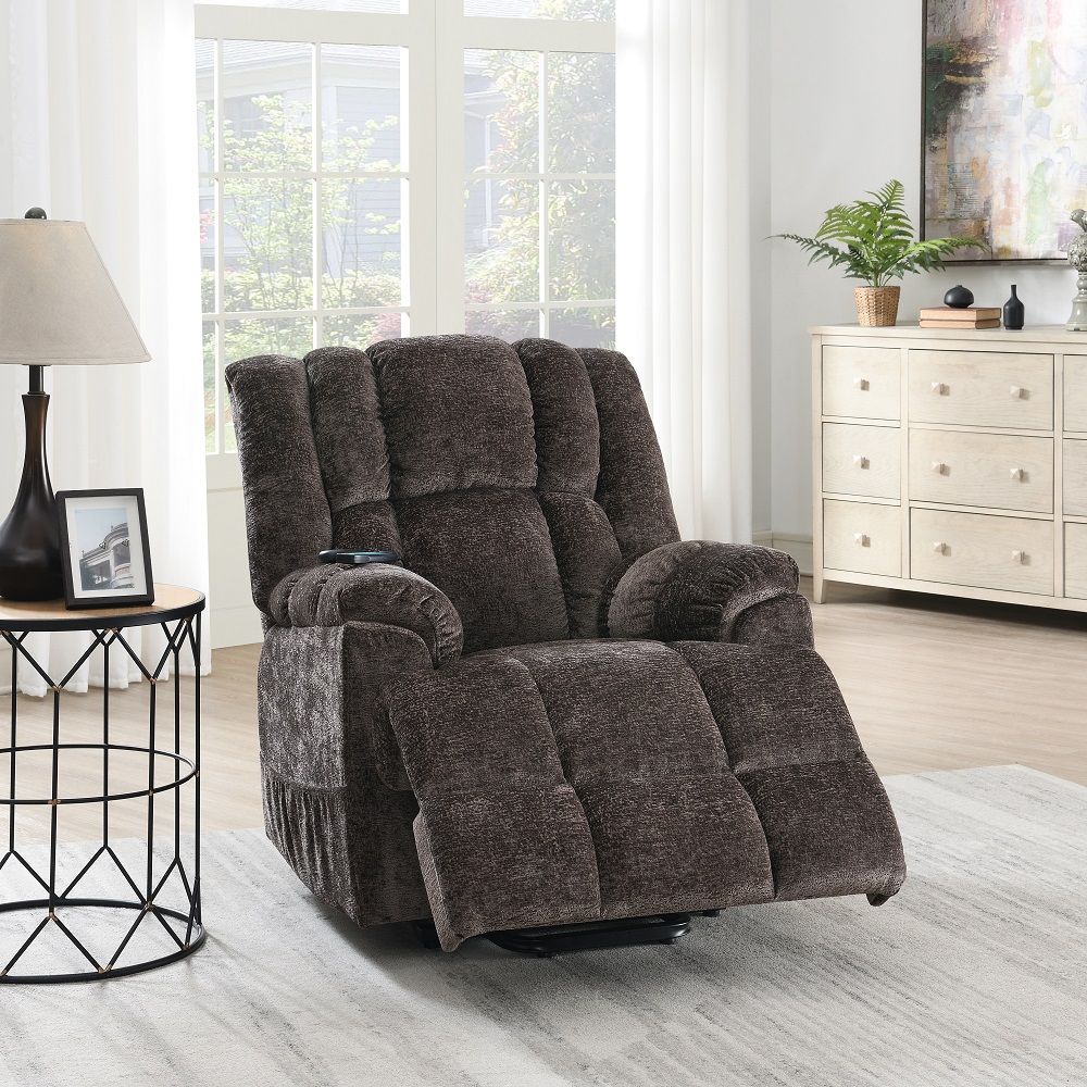Pacay - Power Recliner With Lift & Heating & Massage - Brown - Urban Living Furniture (Los Angeles, CA)