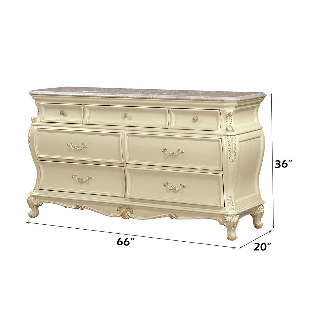 Chantelle - Dresser - Pearl White Finish - Urban Living Furniture (Los Angeles, CA)