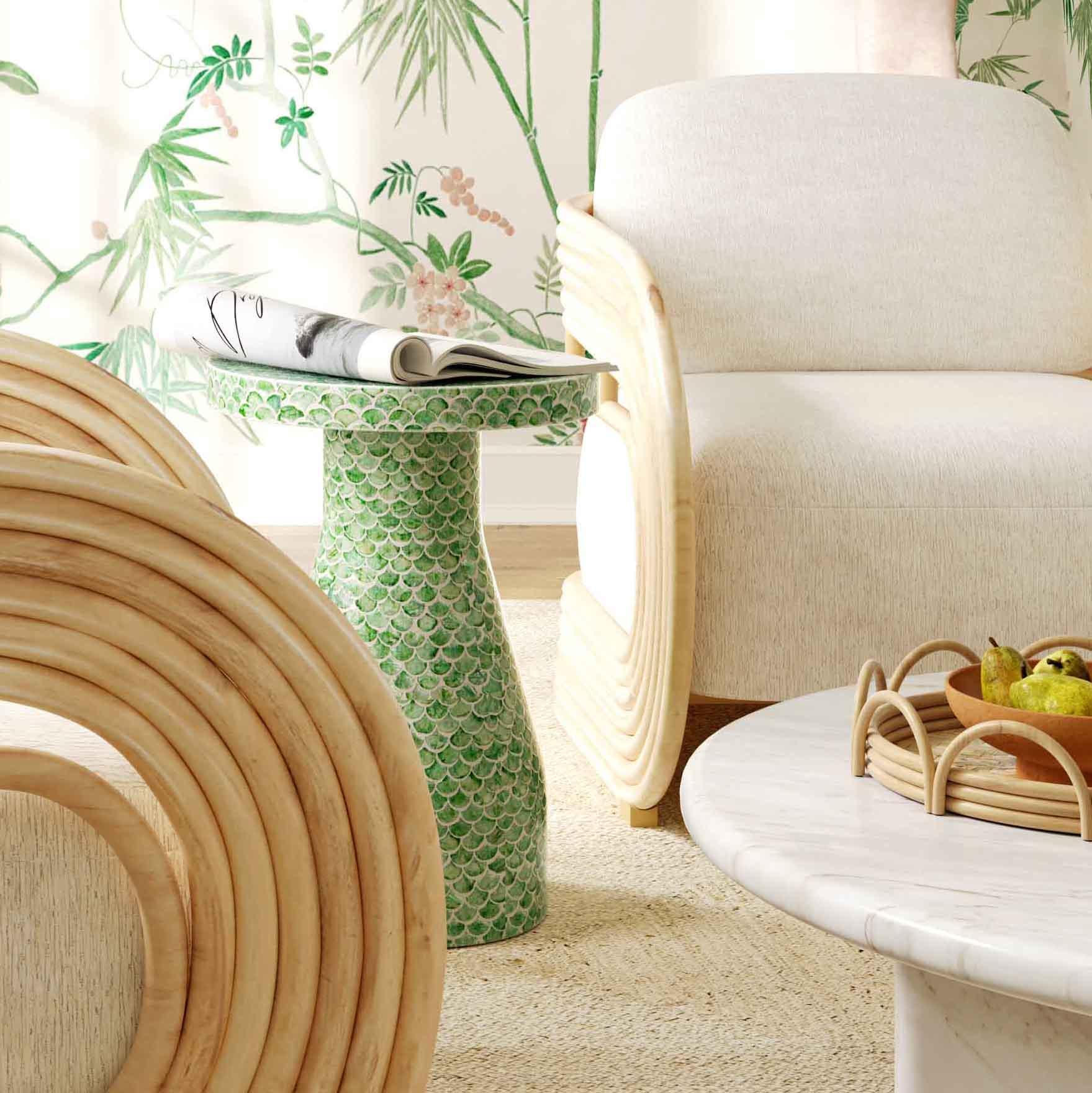 Halio - Checkered Shell Side Table - Urban Living Furniture (Los Angeles, CA)