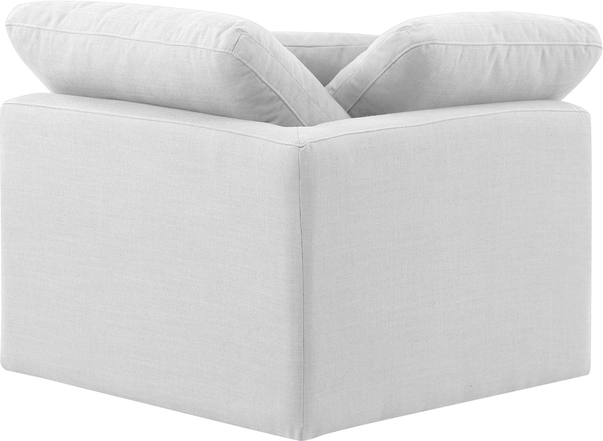 Indulge - Linen Corner Chair - White