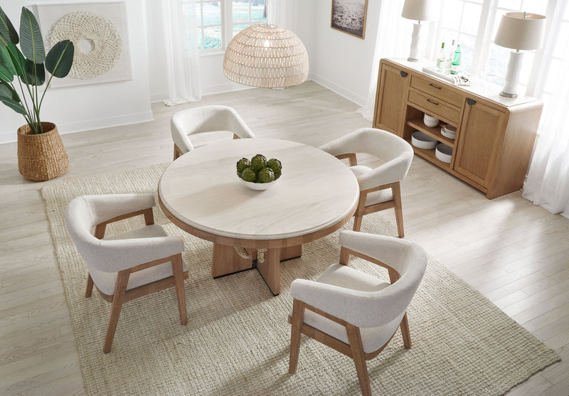 Escape - 54" Round Dining Table - Light Brown
