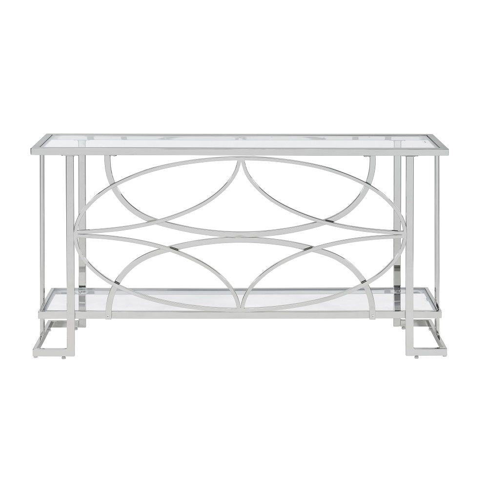 Kalan - Sofa Table - Glass & Silver - Urban Living Furniture (Los Angeles, CA)