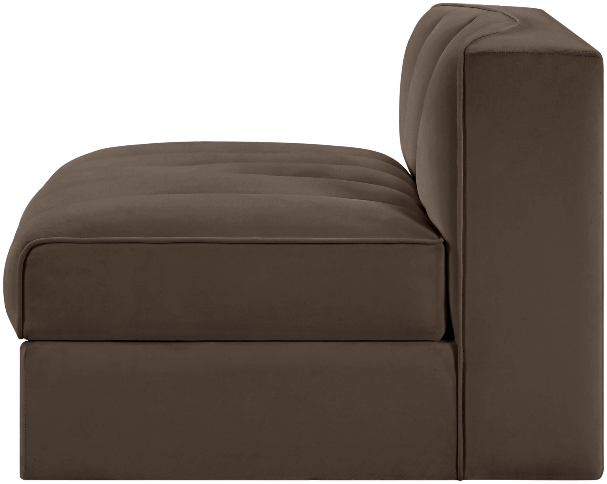 Rummi - Velvet Performance Fabric Upholstered Modular Armless Chair - Urban Living Furniture (Los Angeles, CA)