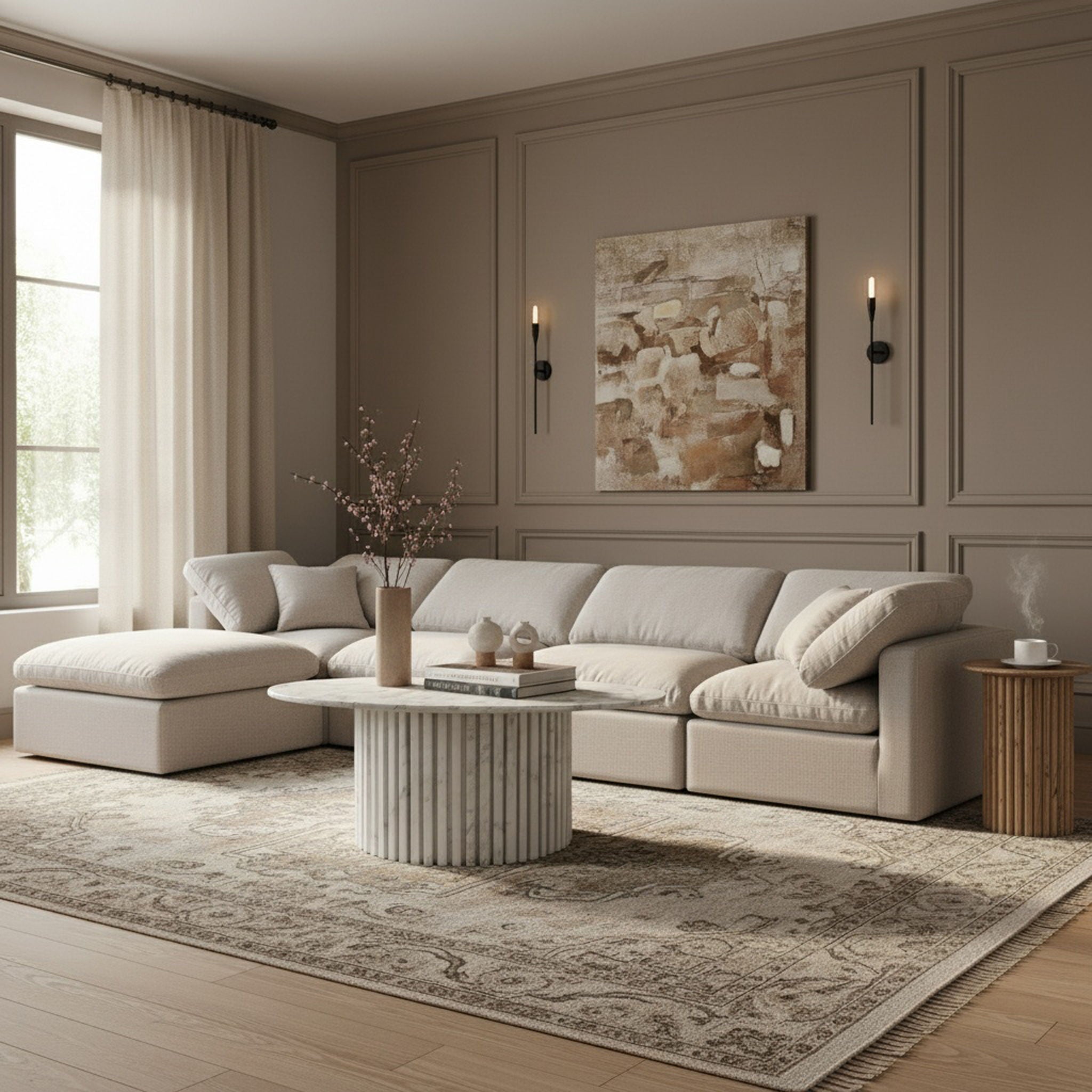 Indulge - Linen 5 Piece Modular Sectional With Chaise - Urban Living Furniture (Los Angeles, CA)