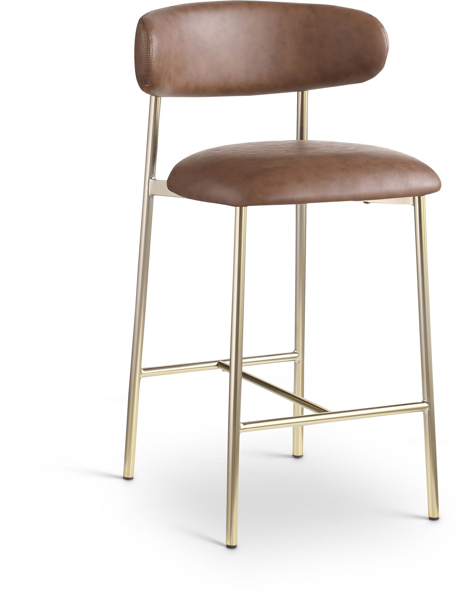 Lupita - Counter Stool With Brushed Gold Frame (Set of 2) - Urban Living Furniture (Los Angeles, CA)