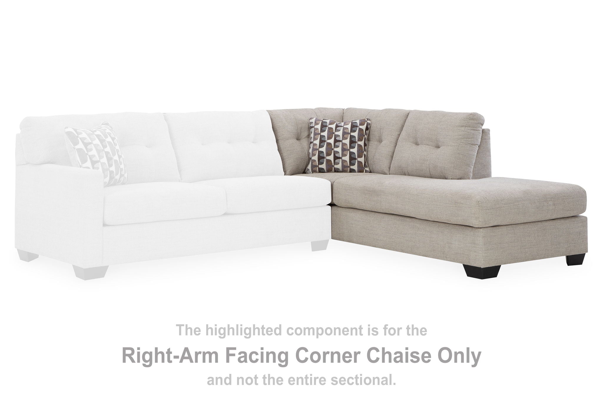 Mahoney - Pebble - Raf Corner Chaise - Urban Living Furniture (Los Angeles, CA)
