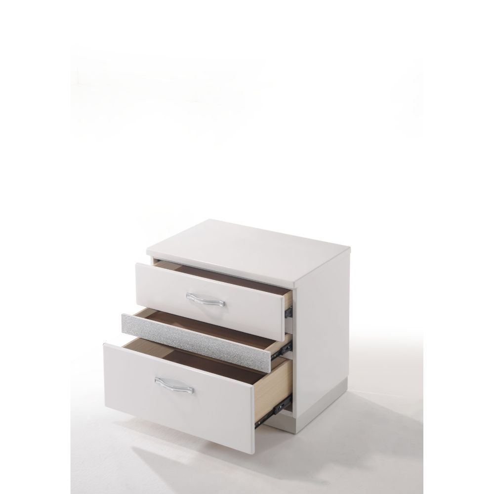 Naima II - Nightstand - White High Gloss - Urban Living Furniture (Los Angeles, CA)
