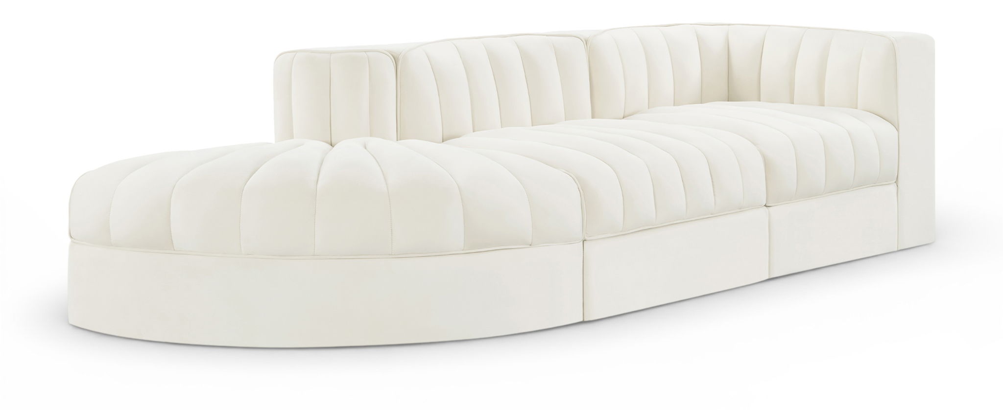 Rummi - Velvet Performance Fabric Upholstered 3 Piece Modular Sectional - Urban Living Furniture (Los Angeles, CA)