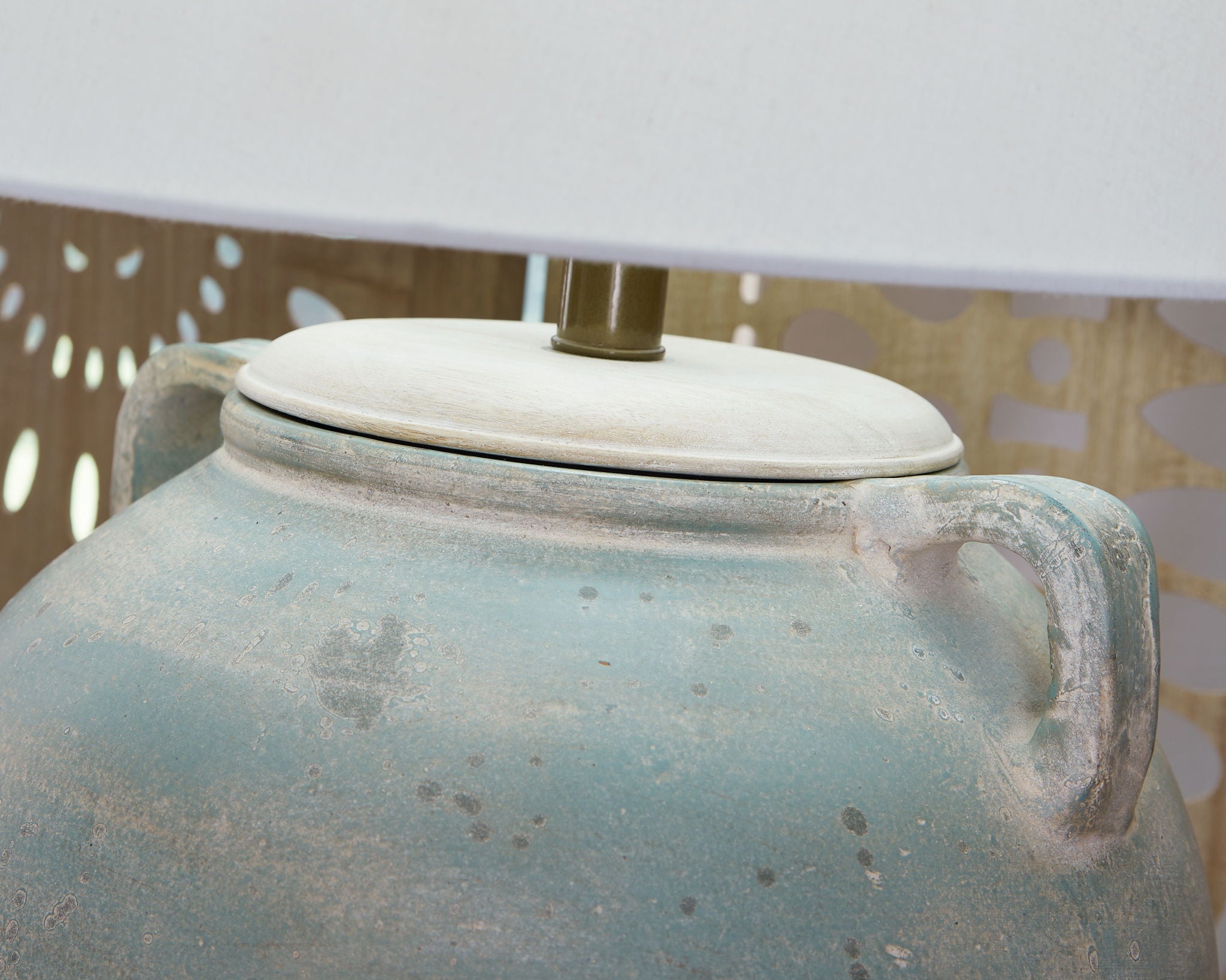 Shawburg - Antique Green - Terracotta Table Lamp - Urban Living Furniture (Los Angeles, CA)