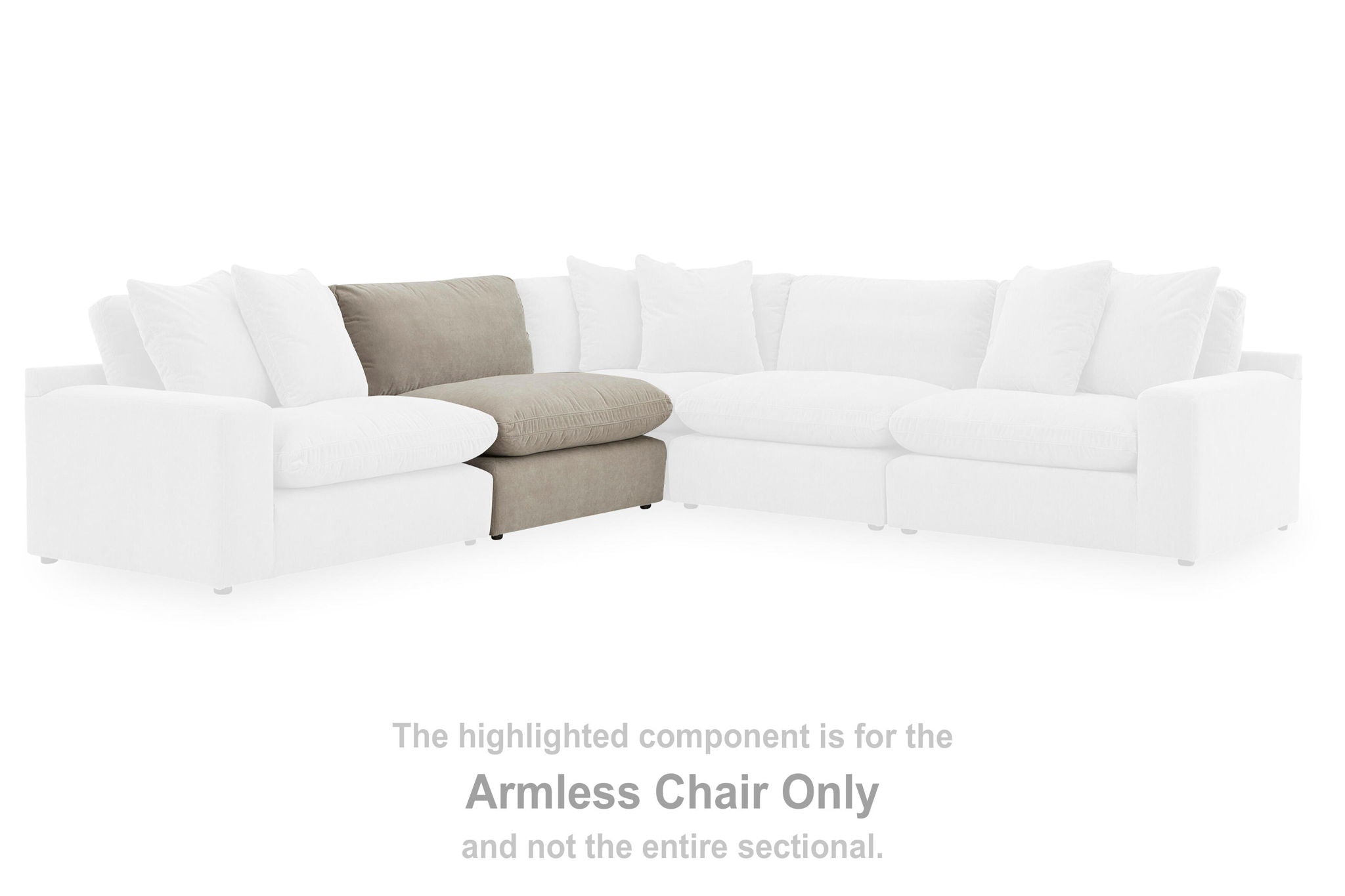 Maxton Heights - Armless Chair - Pebble - Urban Living Furniture (Los Angeles, CA)