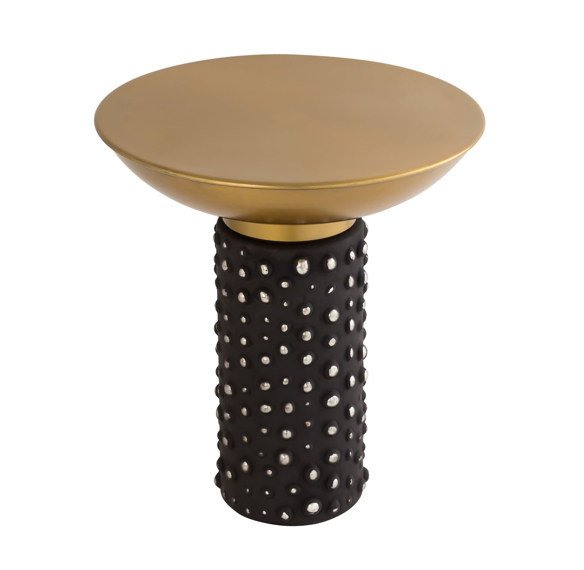 Blaze - Glass / Brass Side Table - Light Brown - Urban Living Furniture (Los Angeles, CA)