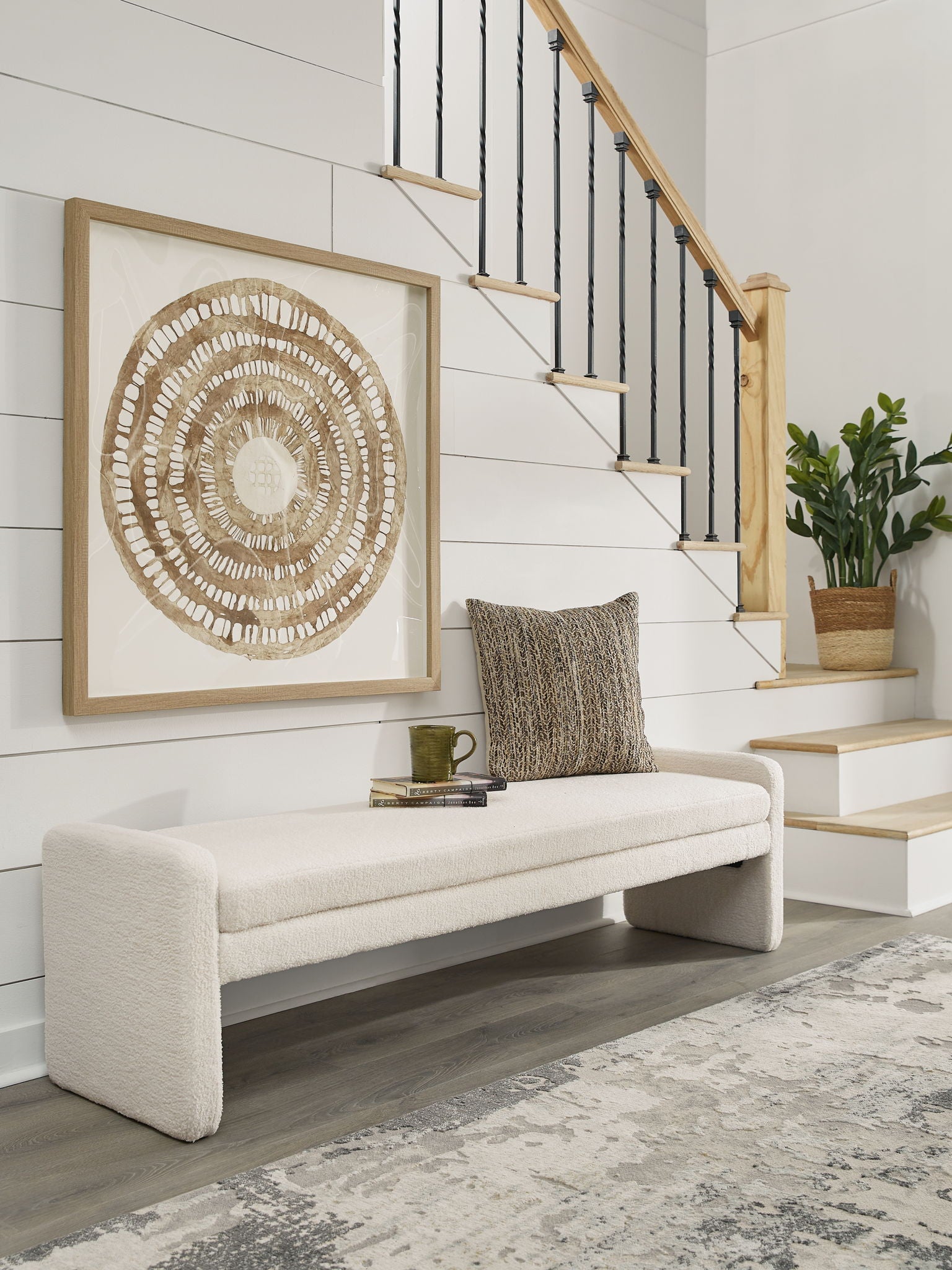 Lembertson - Ecru - Accent Bench - Urban Living Furniture (Los Angeles, CA)