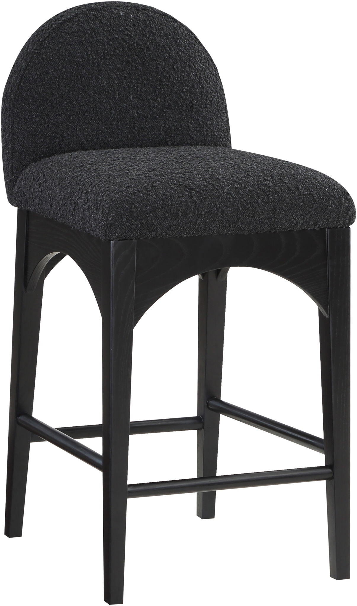 Waldorf - Boucle Stool With Black Legs - Urban Living Furniture (Los Angeles, CA)
