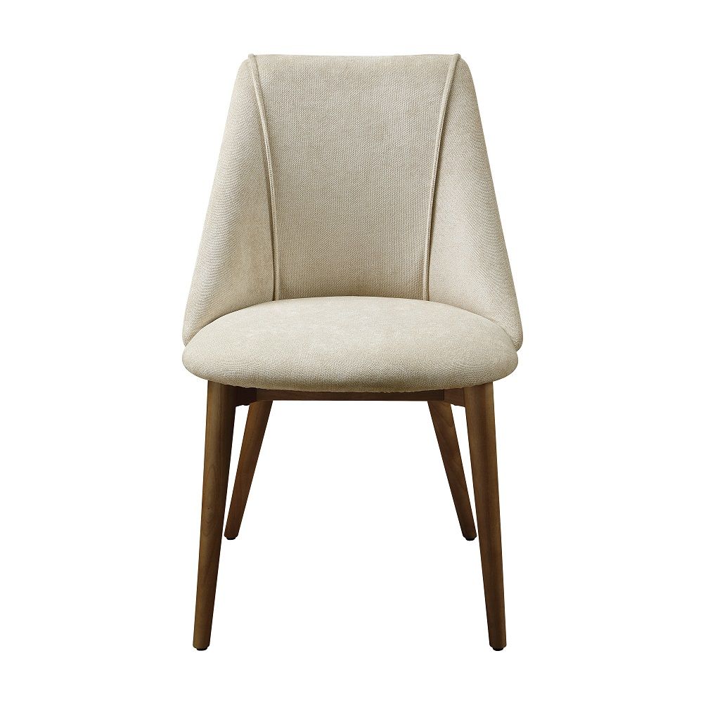 Willene - Side Chair (Set of 2) - Beige Fabric & Walnut - Urban Living Furniture (Los Angeles, CA)