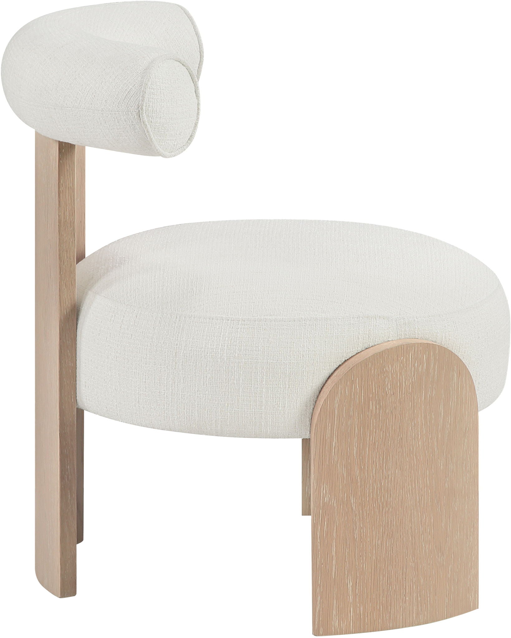 Calder - Linen Textured Fabric Upholstered Accent Chair - Painted Natural Base - Urban Living Furniture (Los Angeles, CA)