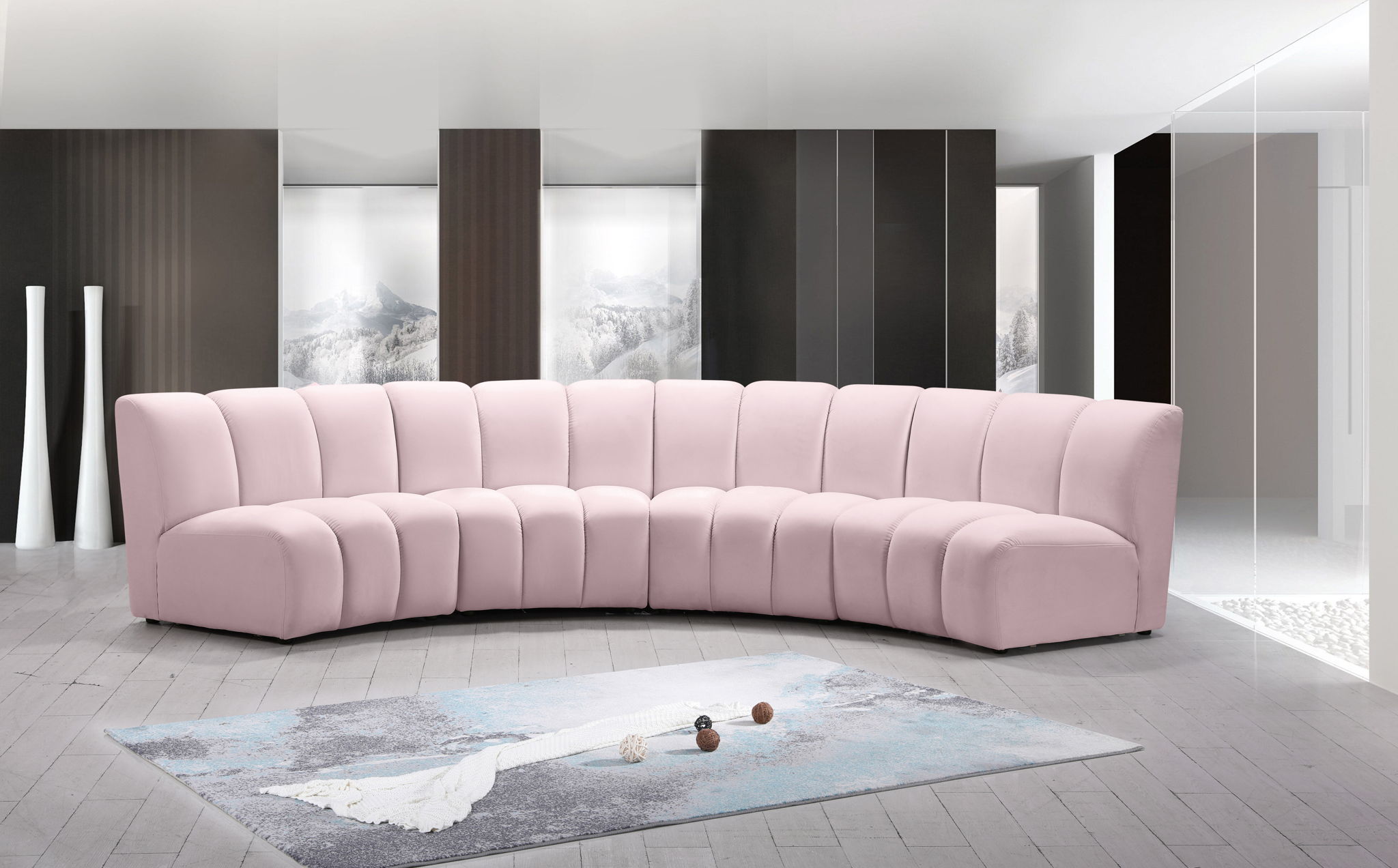 Infinity - 4 Piece Velvet Modular Sectional - Urban Living Furniture (Los Angeles, CA)