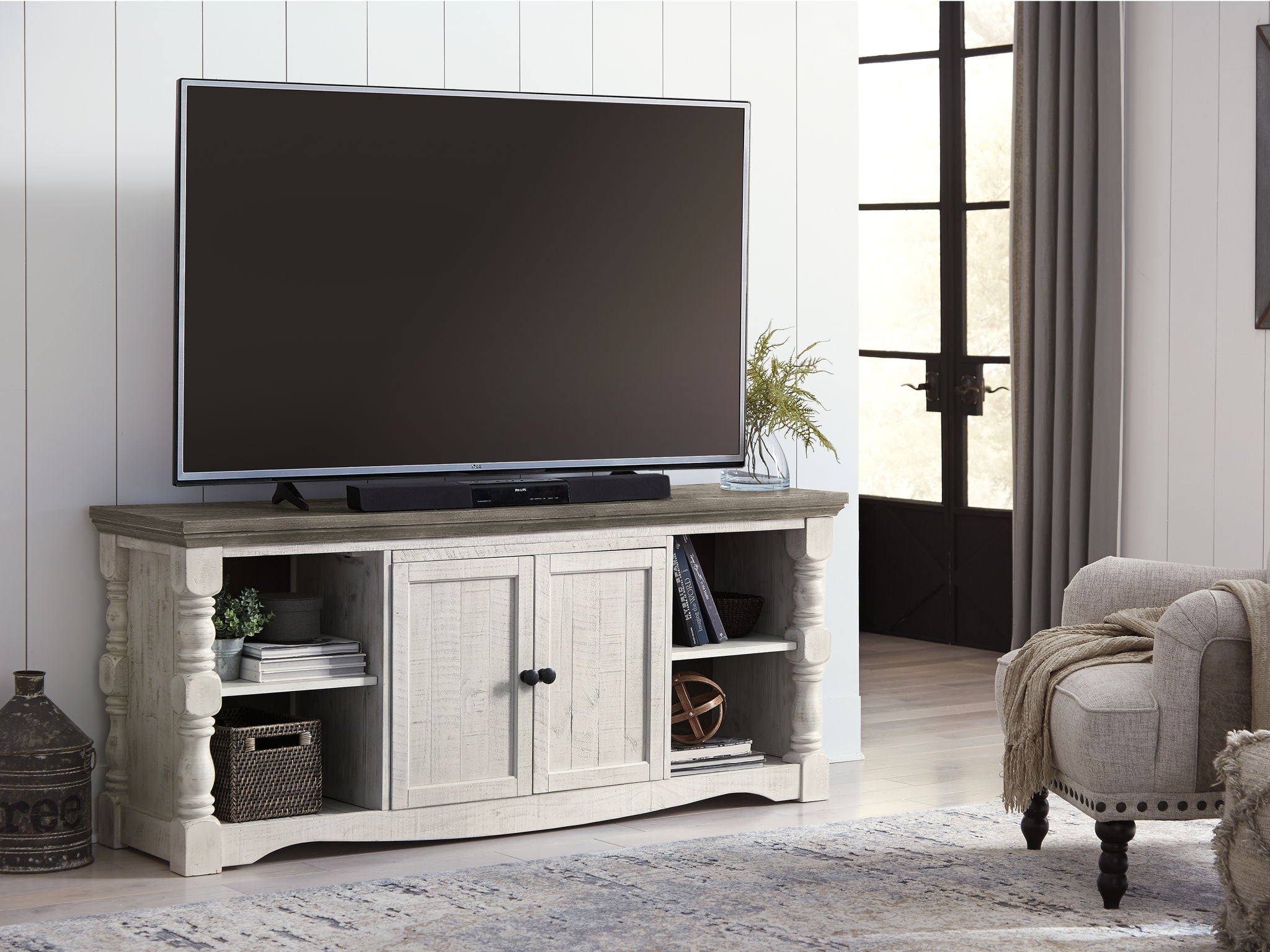 Havalance - Extra Large TV Stand - 2 Doors - Brown / Beige - Urban Living Furniture (Los Angeles, CA)