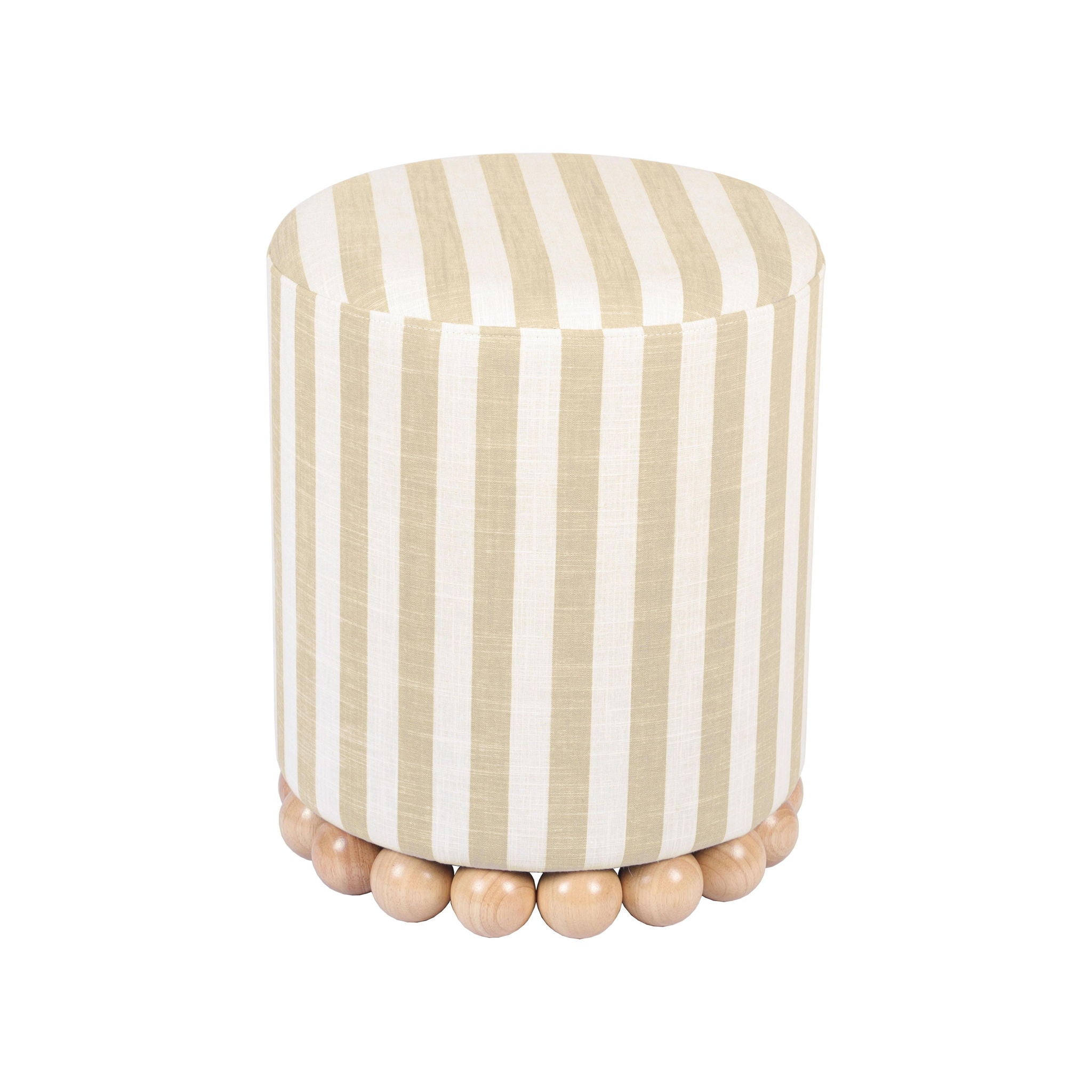 Dex - Striped Linen Ottoman - Urban Living Furniture (Los Angeles, CA)