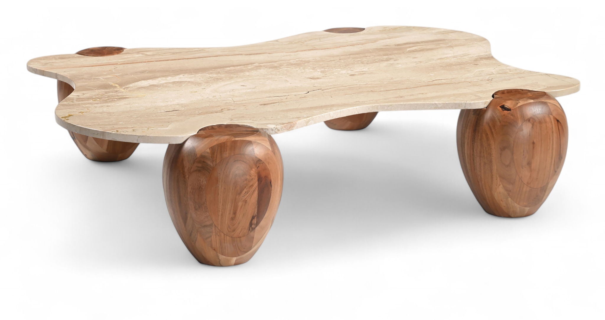 Liona - Marble And Acacia Wood Coffee Table - Urban Living Furniture (Los Angeles, CA)