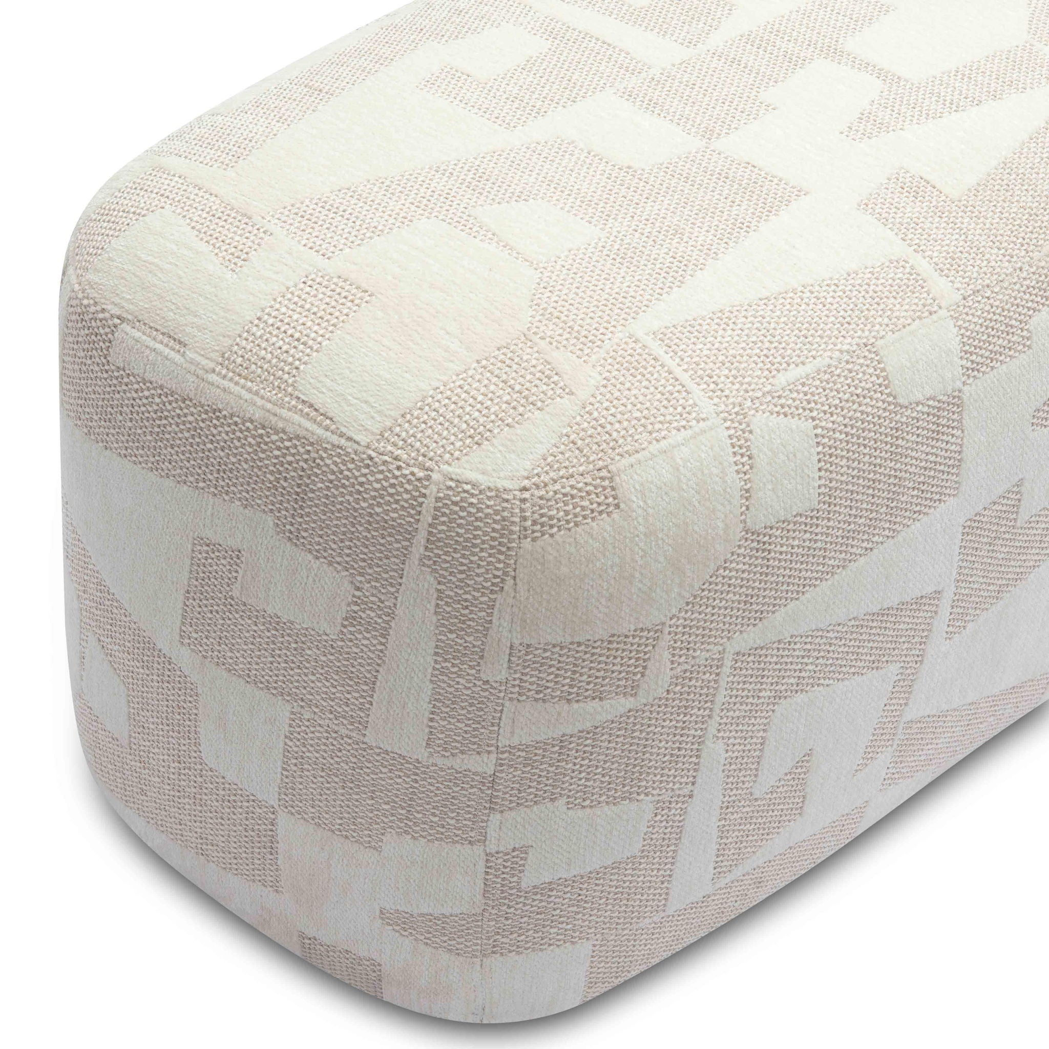 Graceland - Jacquard Bench - Cream - Urban Living Furniture (Los Angeles, CA)