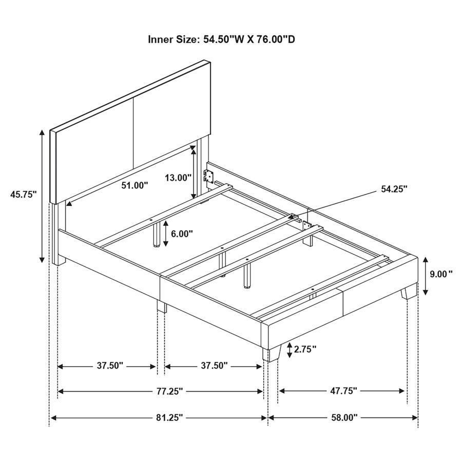 Dorian - Upholstered Panel Bed - Urban Living Furniture (Los Angeles, CA)
