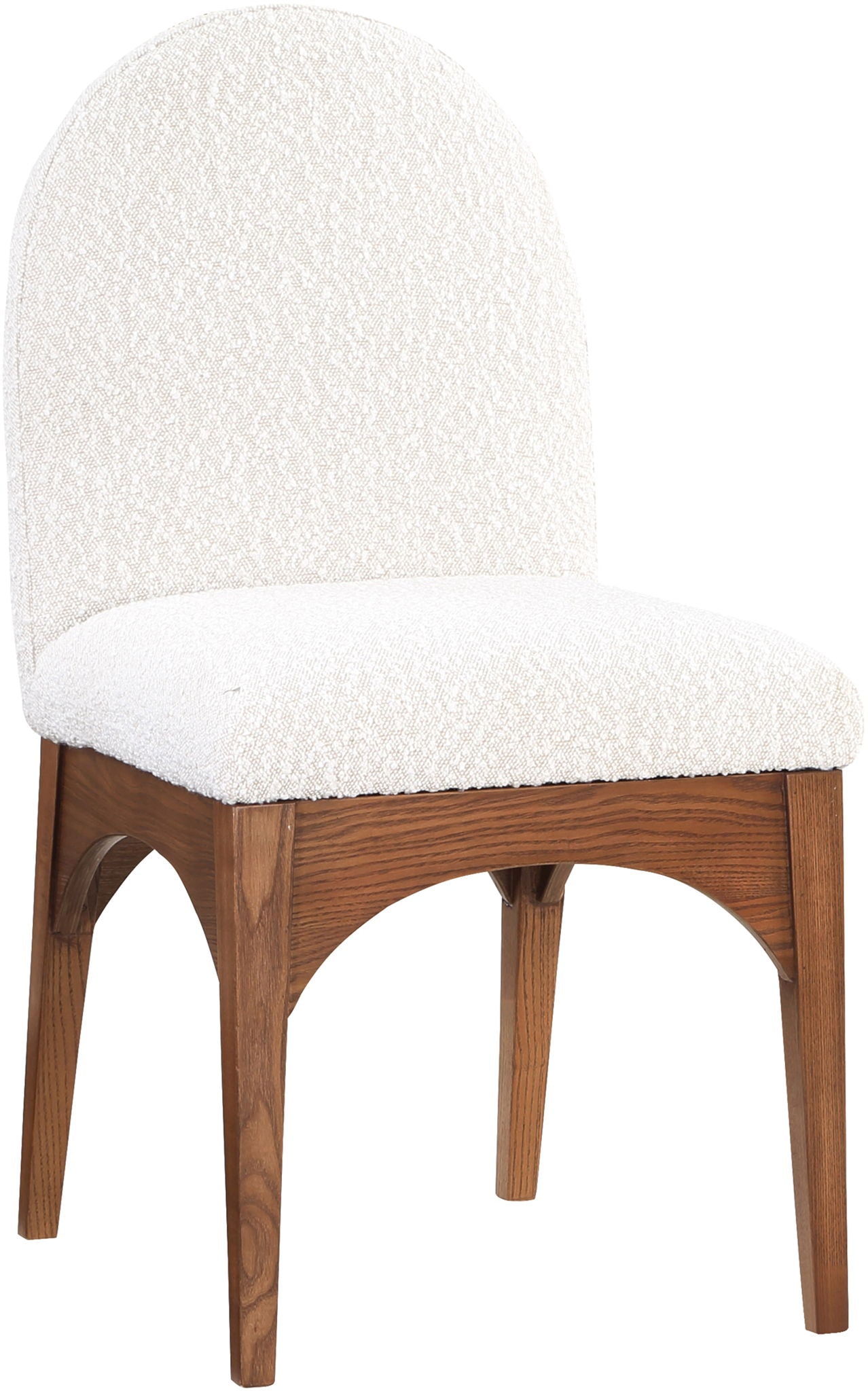 Waldorf - Boucle Dining Side Chair With Brown Legs - Urban Living Furniture (Los Angeles, CA)
