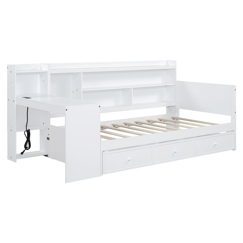 Daybed With 3 Drawers USB Ports And Desk - Urban Living Furniture (Los Angeles, CA)