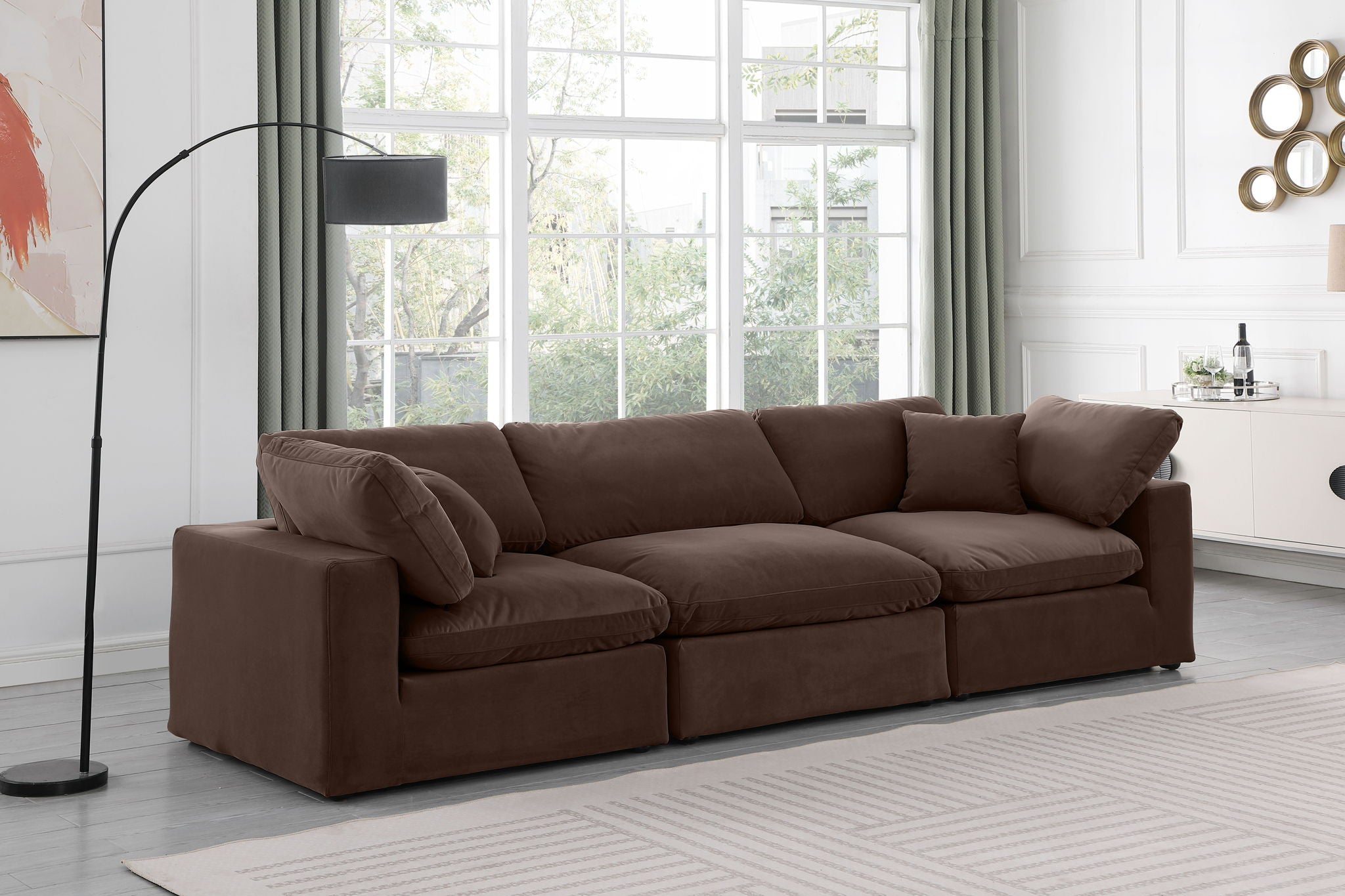 Comfy - Velvet Modular Sofa 3 Seats - Urban Living Furniture (Los Angeles, CA)